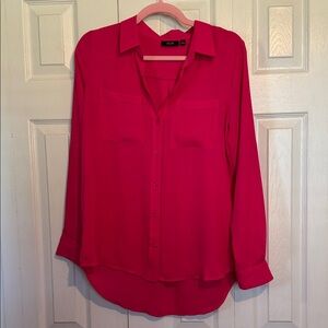 Apt. 9 Women's Vibrant Pink Button Down Shirt